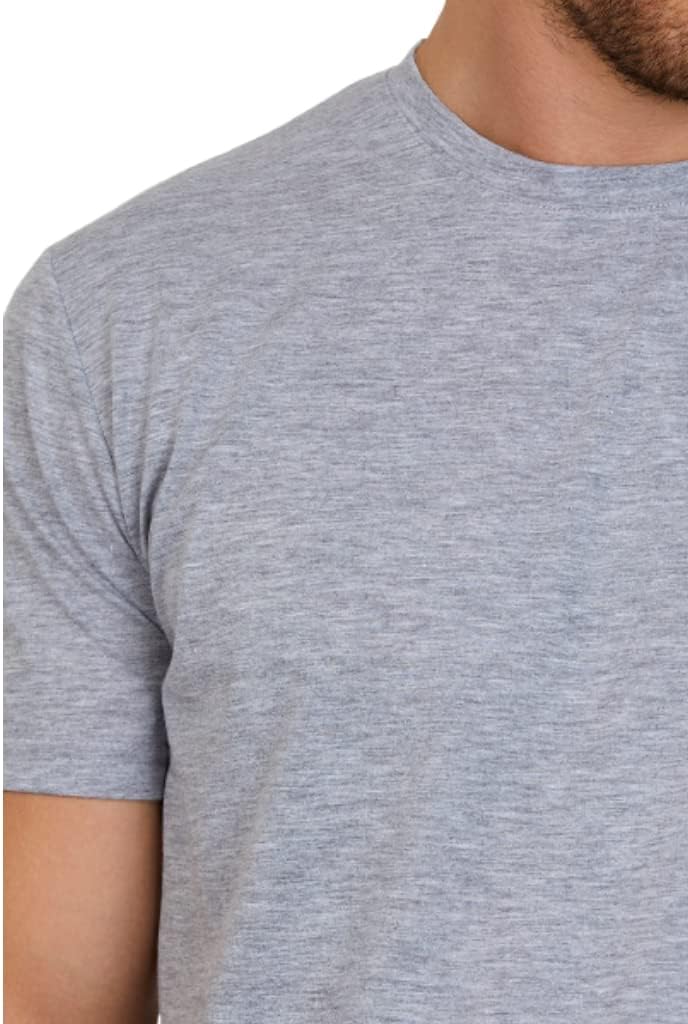 Men's Short Sleeve Crewneck T-Shirt 100% Cotton - Classic Colors - Breathable Mesh Fabric - Ideal for Sports & Everyday Wear