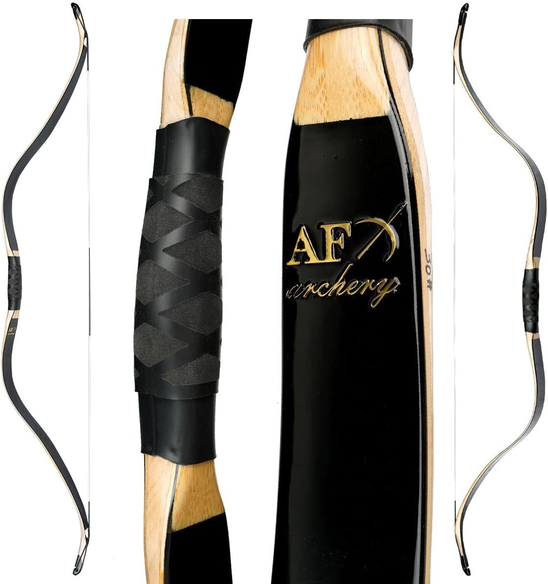 AF Archery Tatar Recurve Bow, 54" Traditional Laminated Horse Bow for Mounted Archery and Precision Shooting Longbow Left Right Hand