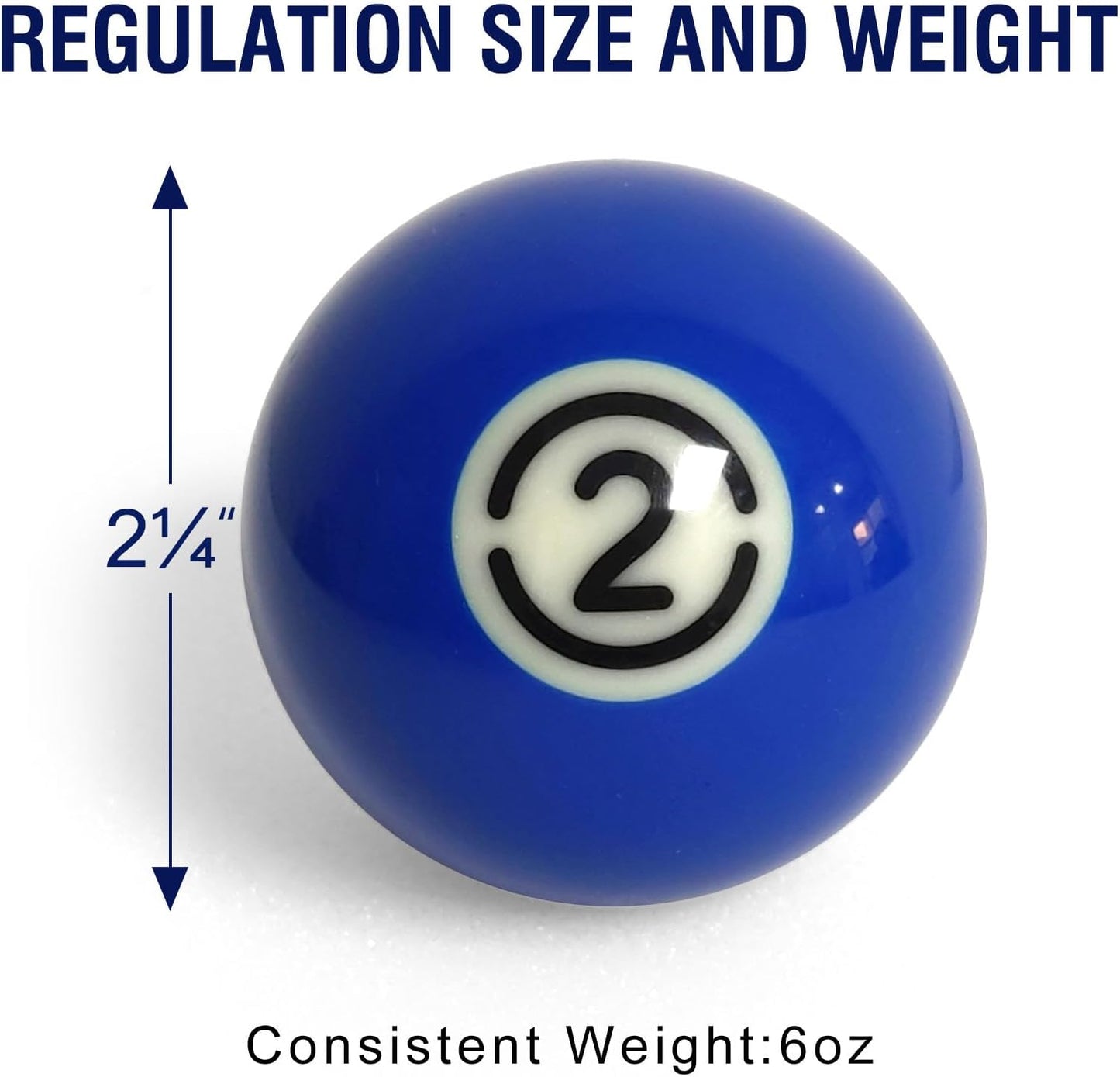 2-1/4" Pool Balls Billiard Set - 16 Resin Balls, Regulation Size & Weight, Complete Billiard Table Balls Set for Replacement, Pool Table Accessories & Billiards Pool Accessories