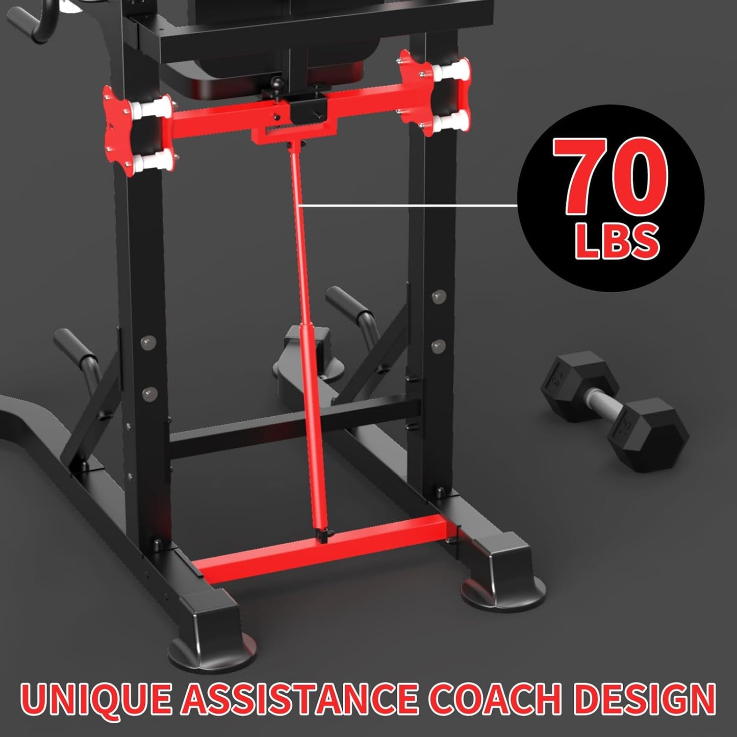K KiNGKANG Power Tower Dip Station, Multi-Function Assistive Trainer Pull Up for Home Gym Muscle Building and Beginner Exercises,Load 450LBS