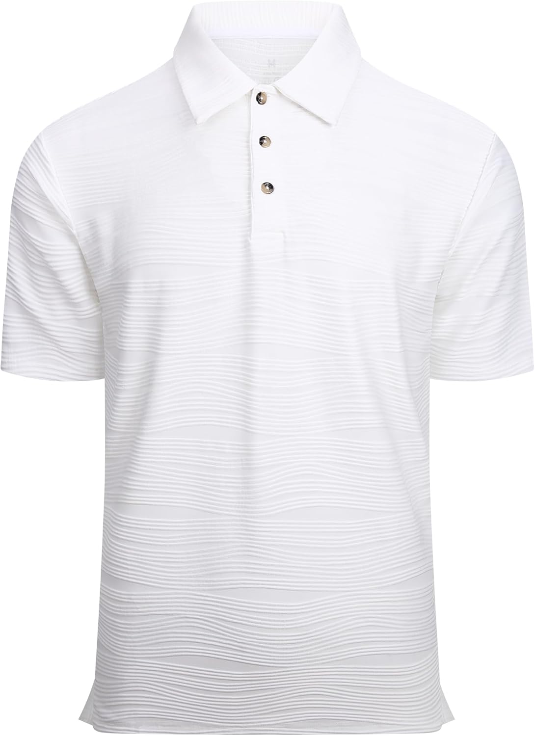 Esabel.C Golf Shirts for Men Dry Fit Performance Short Sleeve Print Moisture Wicking Collared Shirt