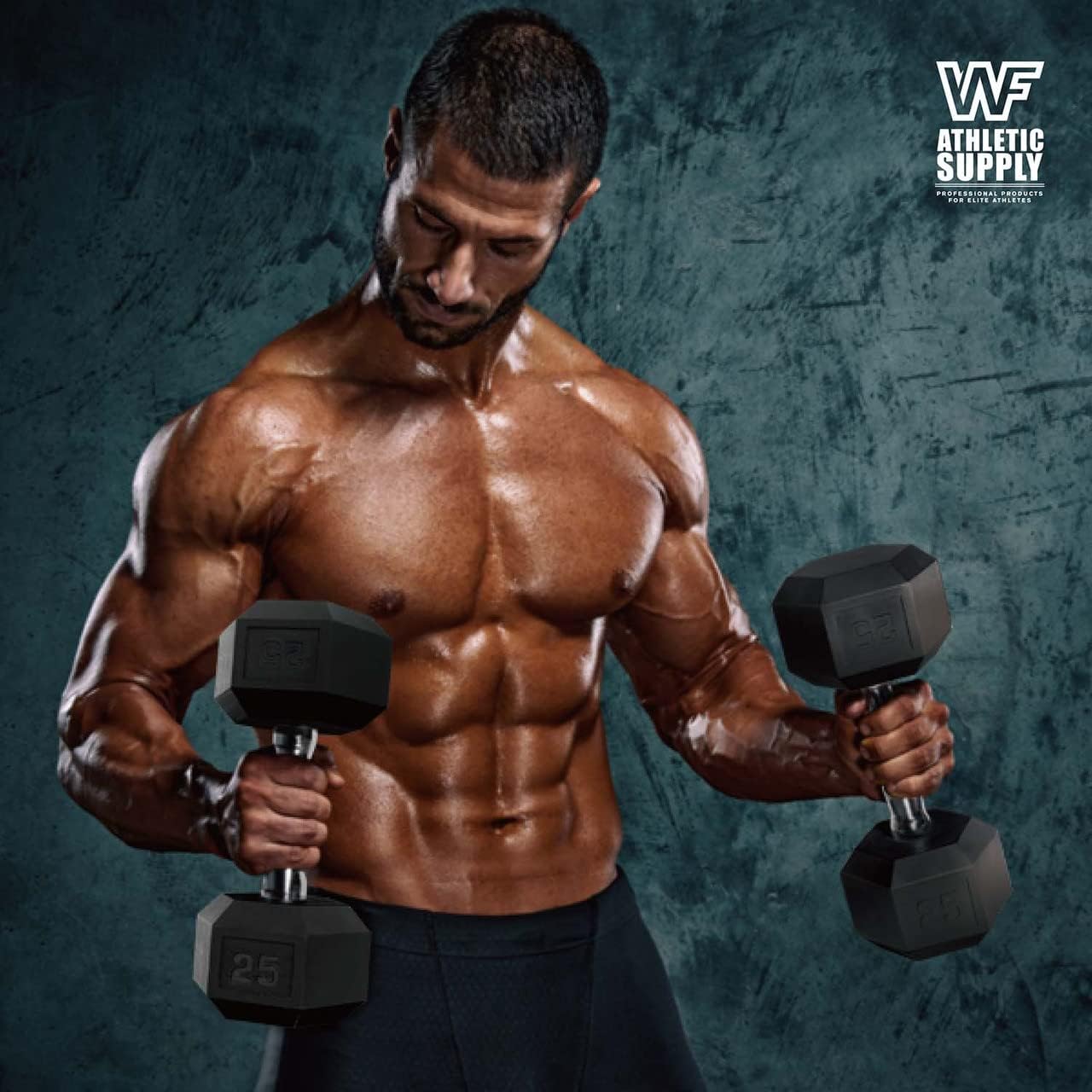 WF Athletic Supply 200Lb Dumbbell Set, 10-30Lb Dumbbell Set with Two-Tier Storage Rack for Muscle Toning, Strength Building & Weight Loss - Multiple Choices Available