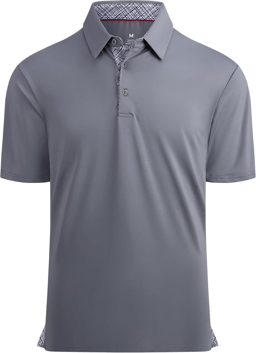 Alex Vando Mens Golf Shirt Moisture Wicking Quick-Dry Solid Short Sleeve Polo Shirts for Men