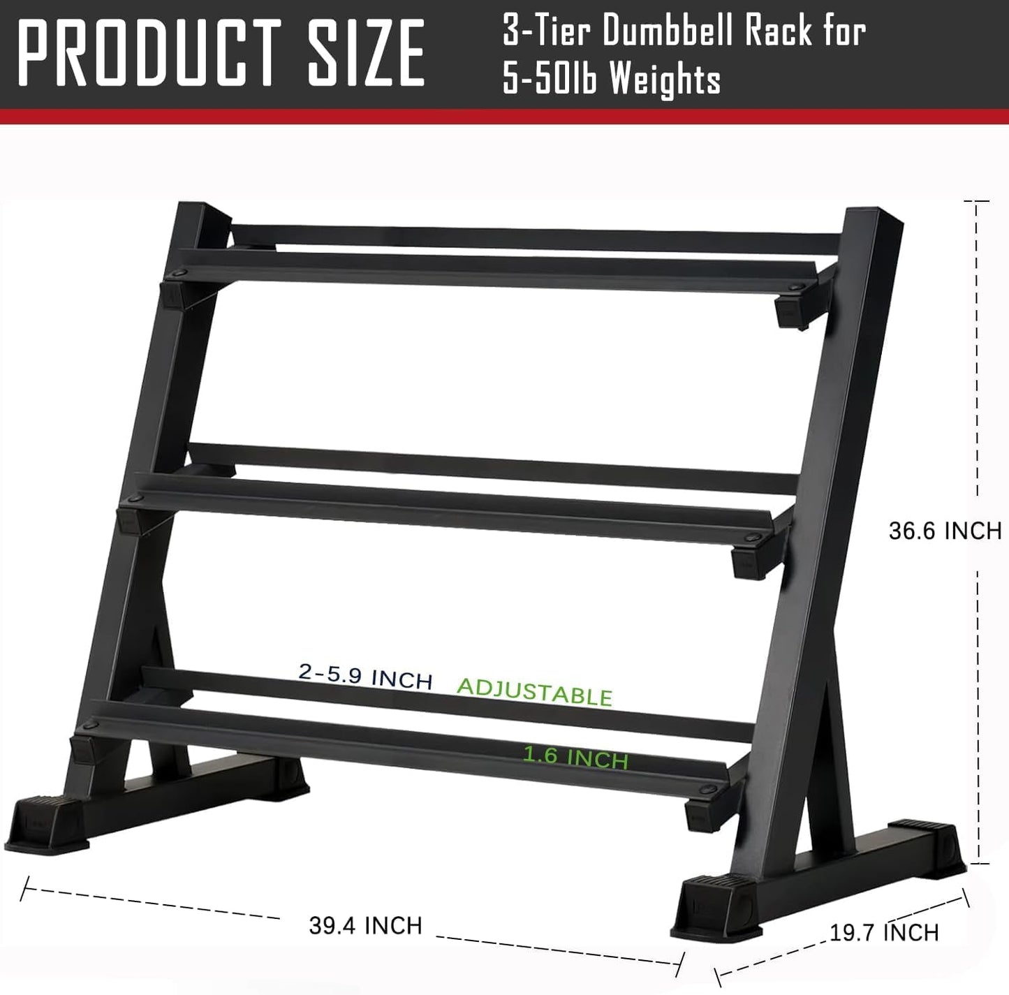 Yufer 6-10 Pair Iron and Rubber Coated Dumbbell Set 350/450 and 550 lbs 5-50 lbs Hand Free Weight for Strength Hex Rubber Weights with Vertical Storage Rack Fitness Home Gym Equipment