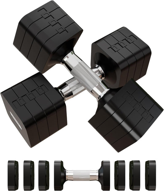 15LB 20LB 50LB Adjustable Dumbbell Set Free Weights Dumbbells Set for Women Men Hand Weights Sets Adjust Dumbbell Weight Sets for Home Gym Exercise Workout Strength Training Equipments
