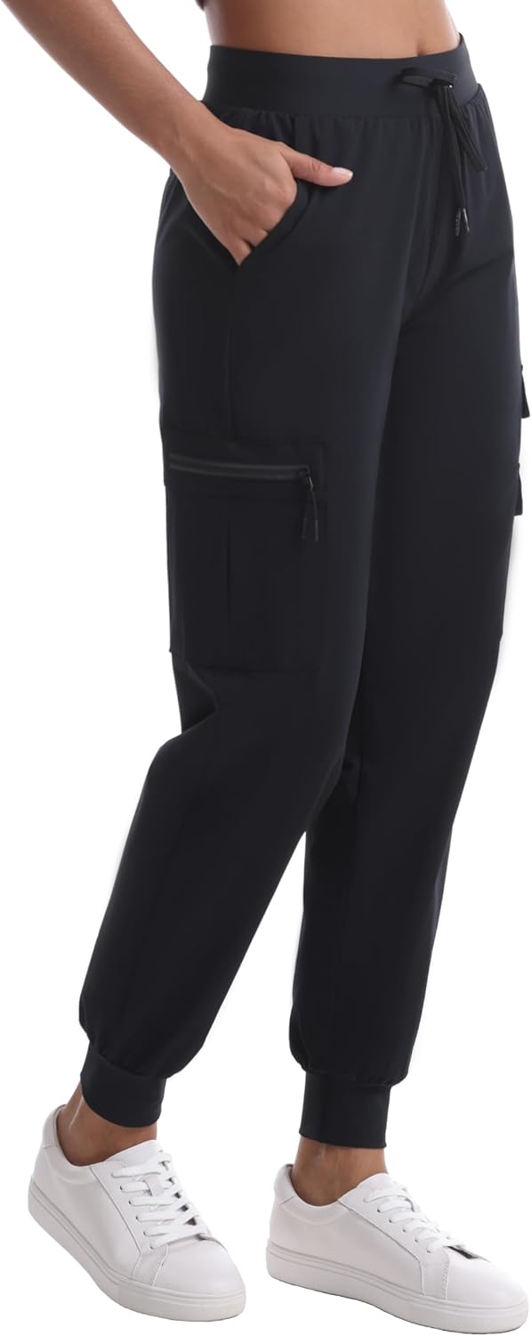 Women's Hiking Pants with Pockets Water Resistant Lightweight Quick Dry Cargo Pants for Travel Outdoor