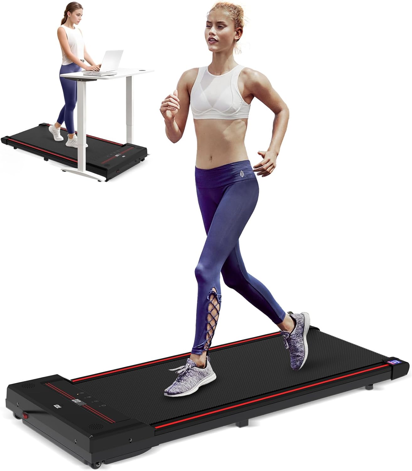 Sperax Walking Vibration Pad with APP, 3 in 1 Under Desk Treadmill, 2.5HP Low Noise Walking Treadmill Pad with Remote Control,Portable Treadmills for Home Office