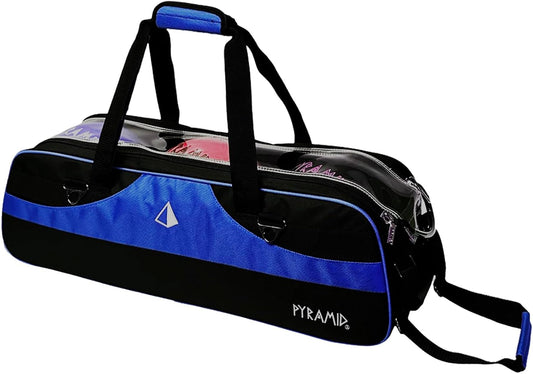 Pyramid Path Slim Triple Tote Roller Bowling Bag (No Shoe Pocket) With Large Side Accessory Pockets - Lightweight and Designed for Travel