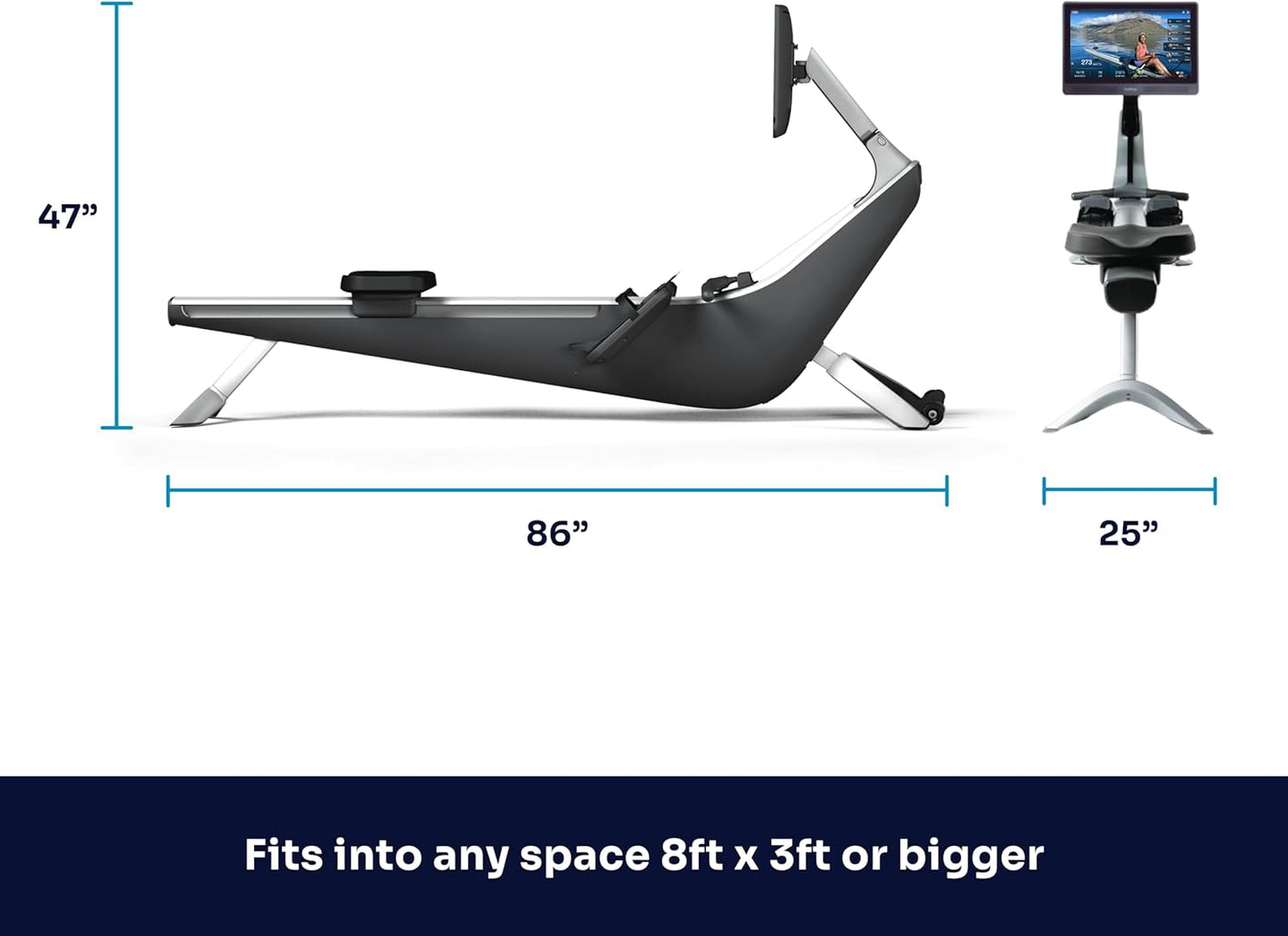 Hydrow Pro Rowing Machine with Immersive 22" HD Rotating Screen - Stows Upright | Live and On-Demand at-Home Workouts, Membership Required