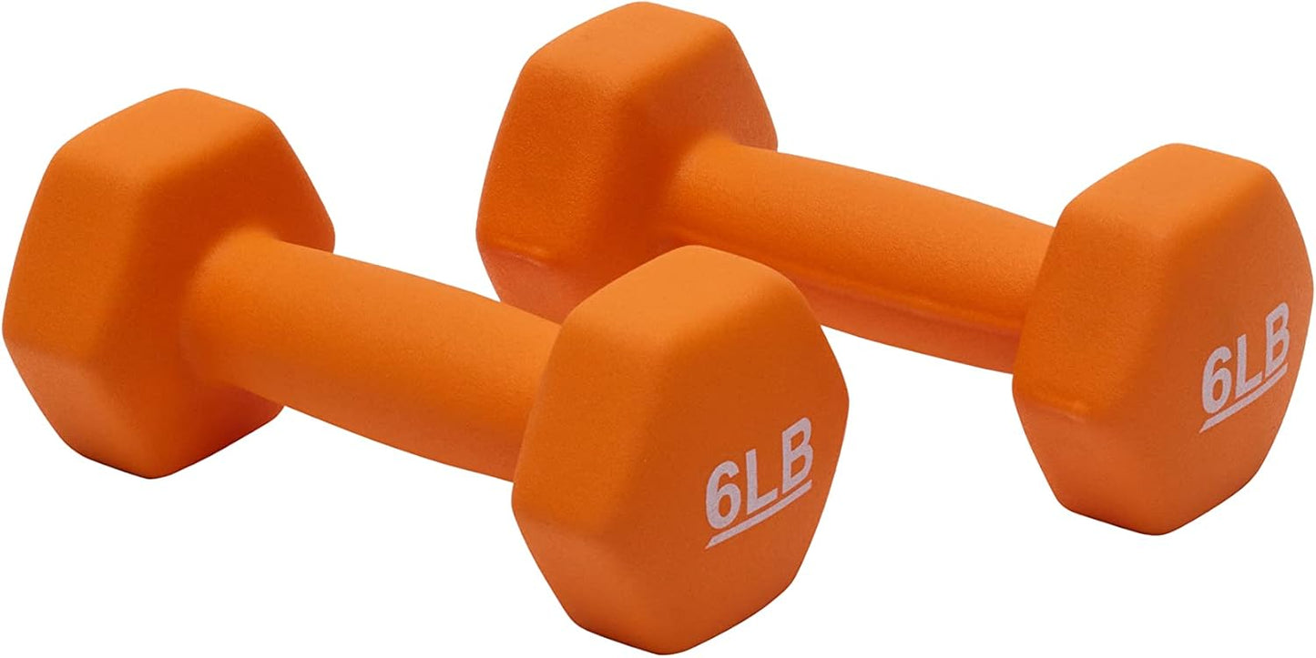 Amazon Basics Neoprene Dumbbell Hand Weights for Exercise and Muscle Toning