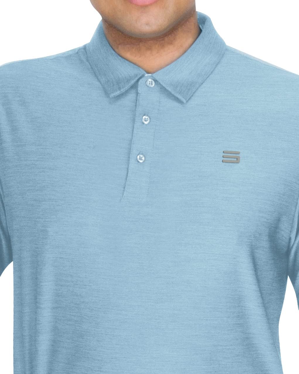 Three Sixty Six Golf Shirts for Men - Dry Fit Short-Sleeve Polo, Athletic Casual Collared T-Shirt