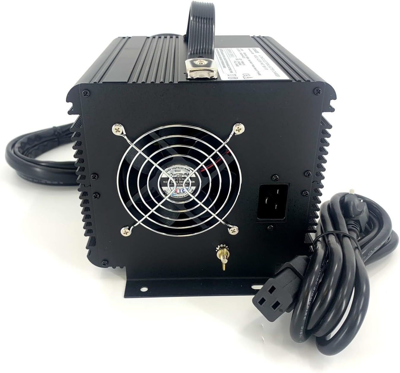 48 Volt Charger with 3-Pin Round Connector for Club Car Golf Carts Replaces PowerDrive 3 Charger 26580, 22110 Includes OBC Bypass Wire (JAC1548H-CLUB)