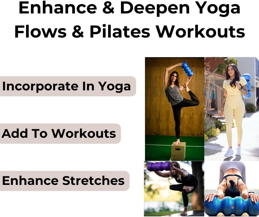 Rollga - The Better Foam Roller for Physical Therapy. Deep Tissue Massage Roller for Muscle Recovery, Back Pain Relief & Flexibility. Yoga & Pilates Exercise Roller. Beginner & Athlete Approved.