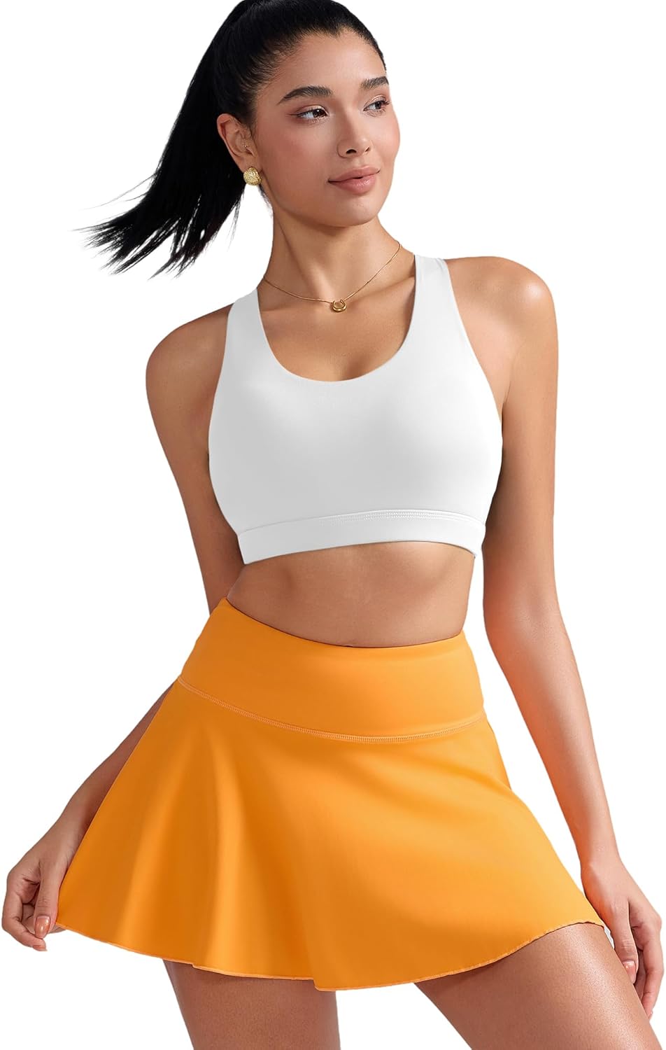 RUNNING GIRL Sports Bra for Women, Criss-Cross Back Padded Strappy Sports Bras Medium Support Yoga Bra with Removable Cups