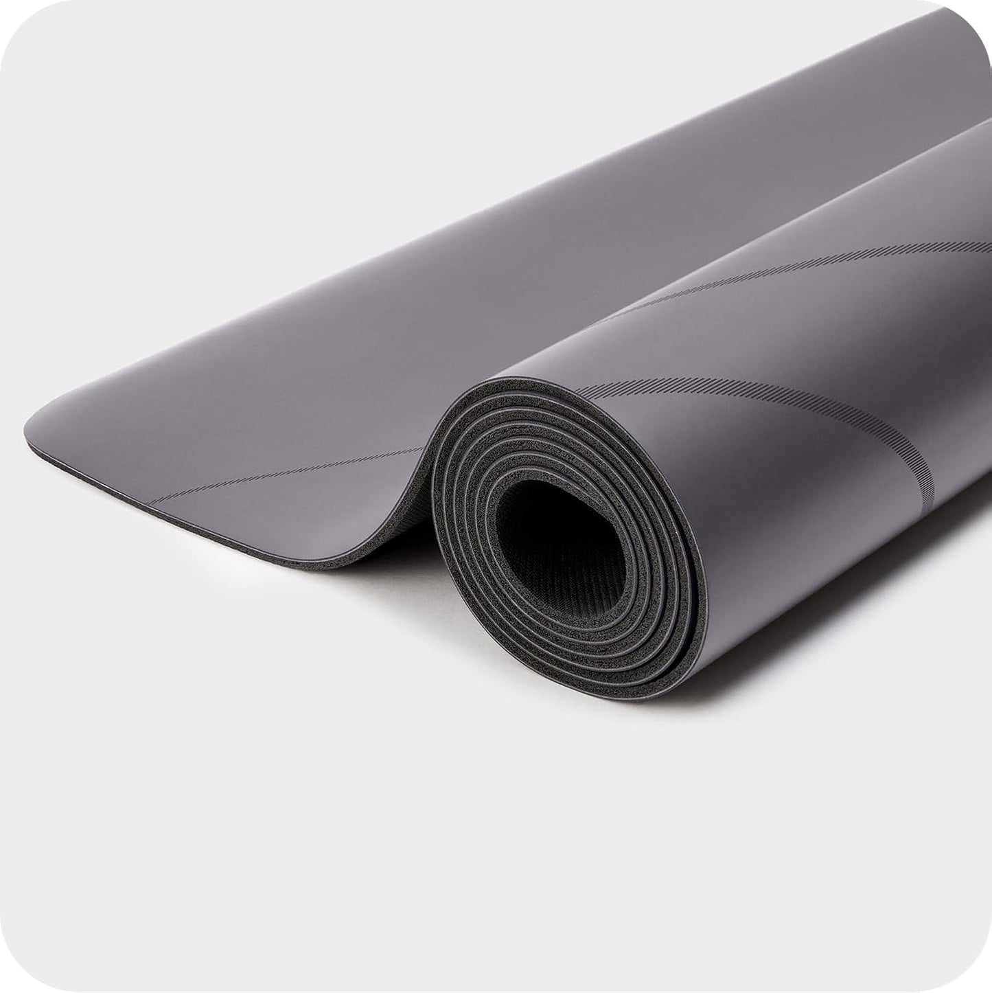 4mm Cushioned Exercise Mat for Yoga & Pilates - Anti Slip, Polyurethane with Suede Top & Carrying Strap