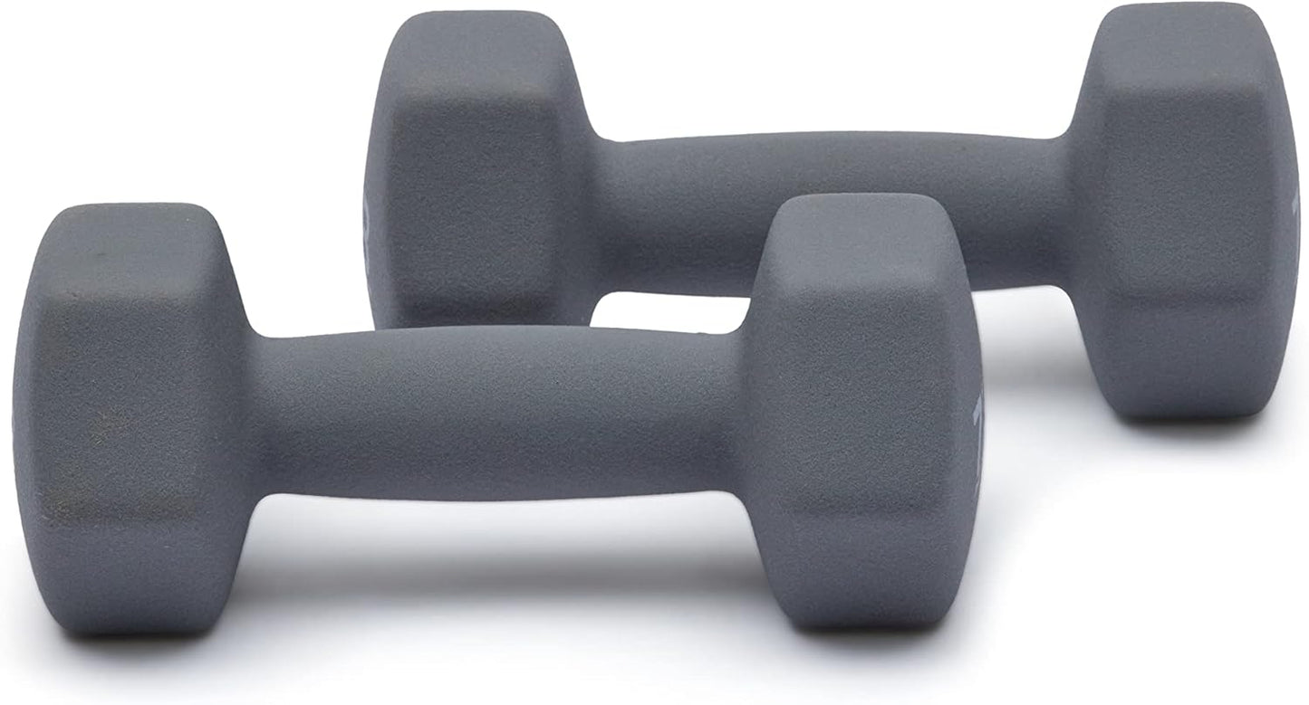Amazon Basics Neoprene Dumbbell Hand Weights for Exercise and Muscle Toning