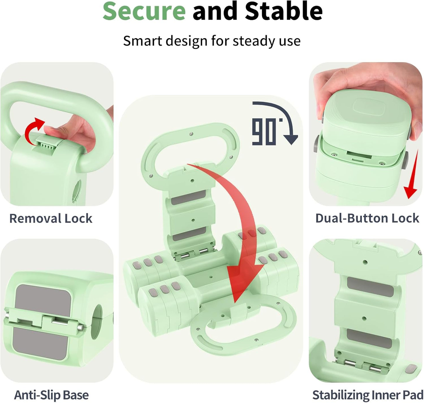 2-in-1 Adjustable Dumbbells Set, 4 Levels Weight Dumbbells Set for Women Men, Each 2.2/3.3/4.4/5.5lb Hand Weights with Kettlebell Form for Home Gym Exercise Training