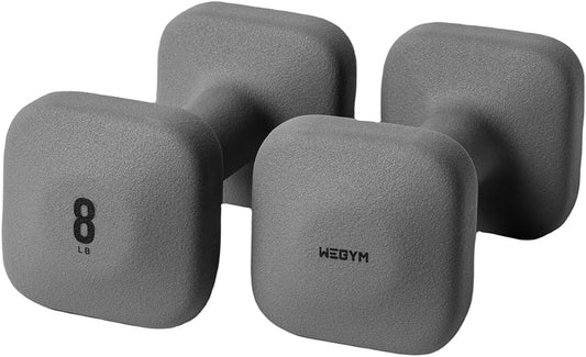 SafeGrip Dumbbells, Anti-Slip, Anti-Roll, Thick Handles, Free Weights, Square Dumbbells for Secure Workouts at Home, Weightlifting, and Personal Training