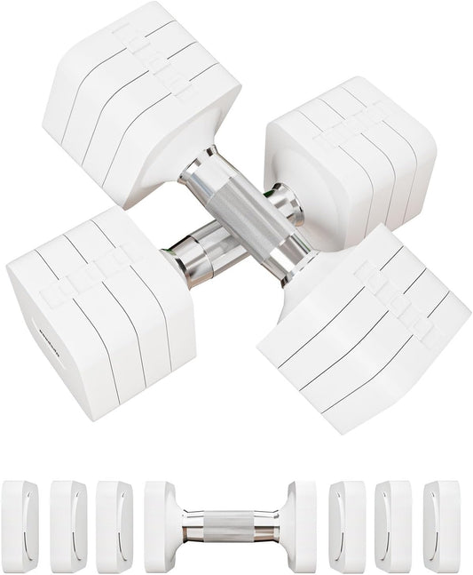 15LB 20LB 50LB Adjustable Dumbbell Set Free Weights Dumbbells Set for Women Men Hand Weights Sets Adjust Dumbbell Weight Sets for Home Gym Exercise Workout Strength Training Equipments