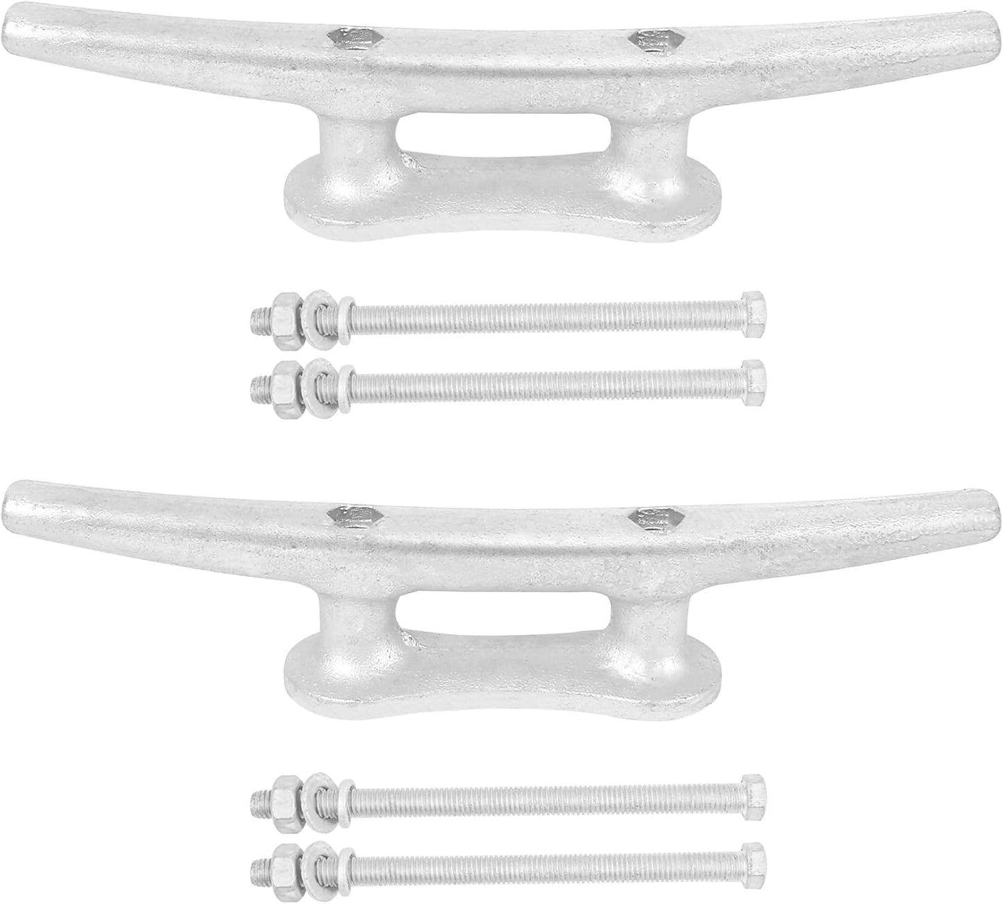 6/8/10/12/14 inch Dock Cleats With Bolts,Hot Dipped Galvanized Cast Iron Boat Cleats,Rope Cleat Boat Dock Cleats for Boat Docks,Decks,Piers for Tying up Boats,Marine Decor(1,2,4,5,6,8,10,12 Pack)