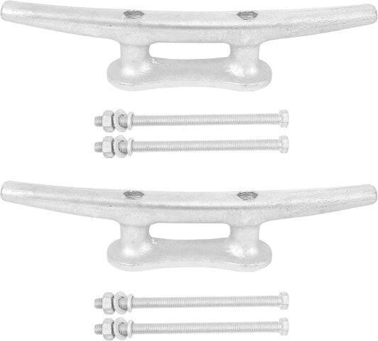 6/8/10/12/14 inch Dock Cleats With Bolts,Hot Dipped Galvanized Cast Iron Boat Cleats,Rope Cleat Boat Dock Cleats for Boat Docks,Decks,Piers for Tying up Boats,Marine Decor(1,2,4,5,6,8,10,12 Pack)