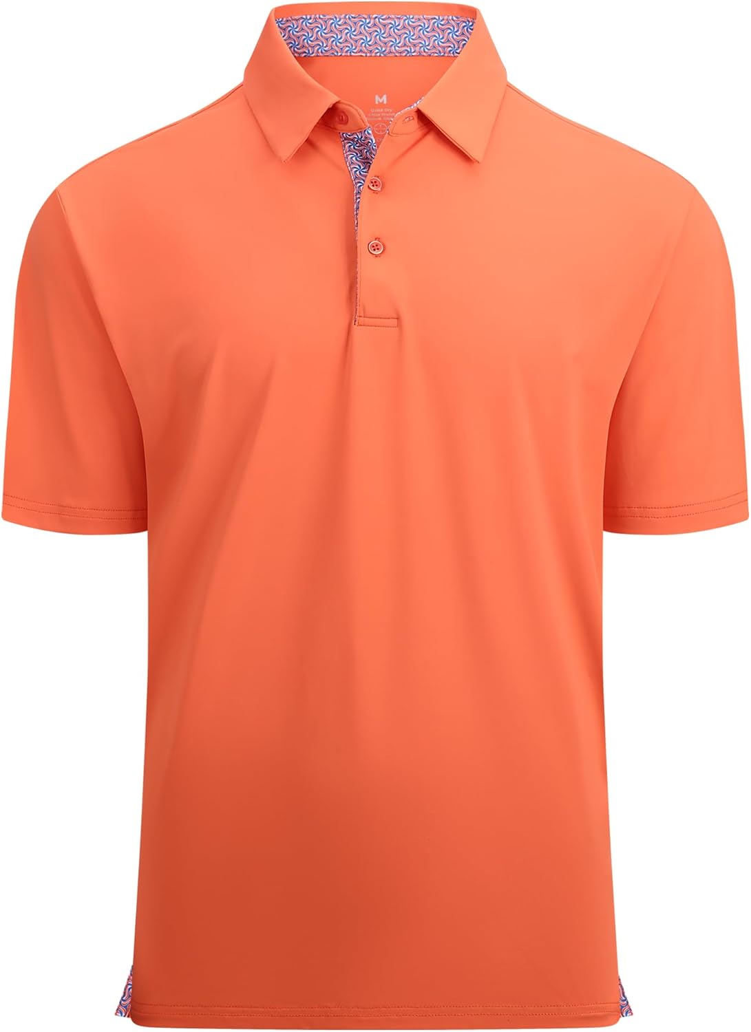 Alex Vando Mens Golf Shirt Moisture Wicking Quick-Dry Solid Short Sleeve Polo Shirts for Men