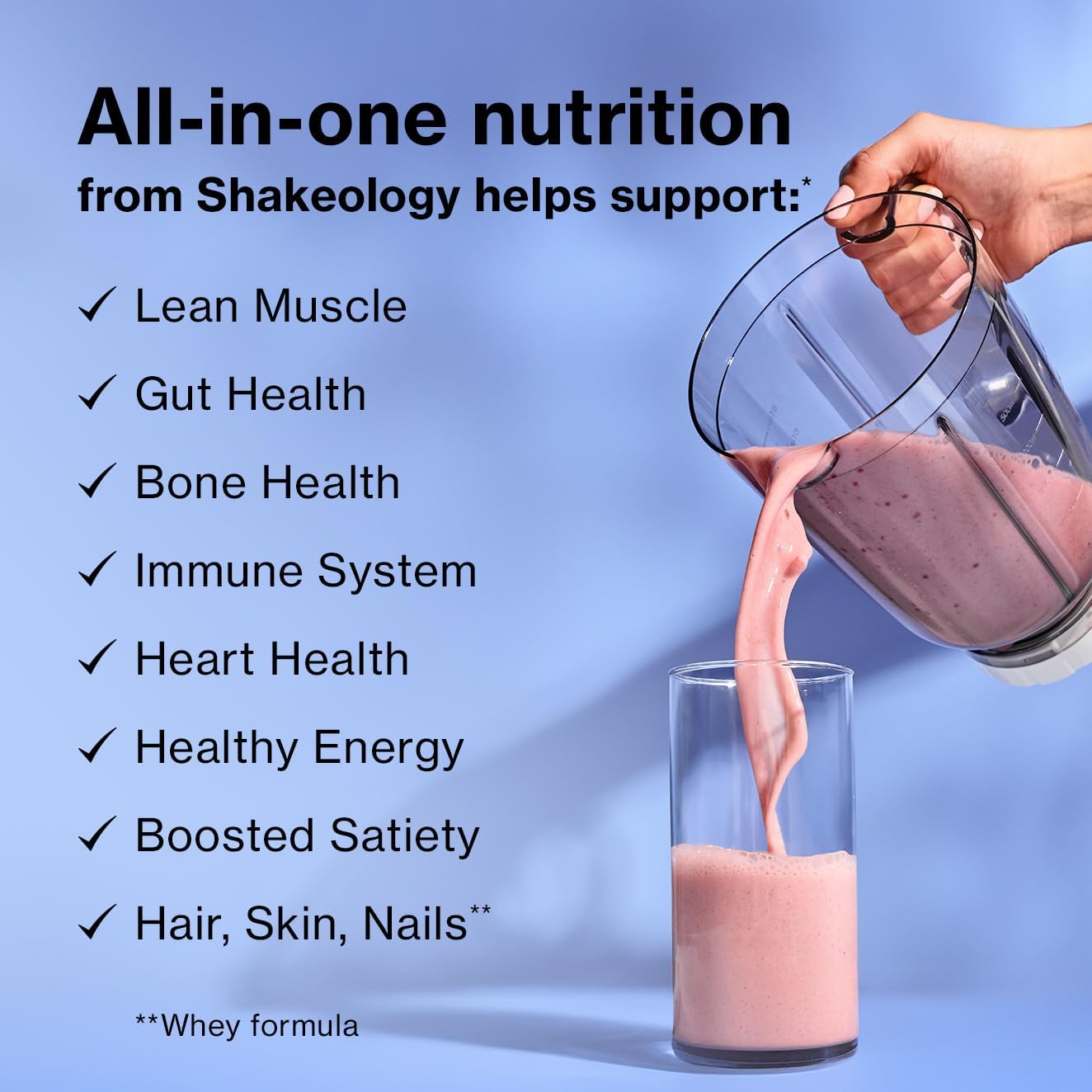 Shakeology 0g Added Sugar Plant Based Protein Powder Blend, Gluten-Free Shake with Vitamins and Minerals – Helps Support Healthy Weight Loss, Lean Muscle, Gut Health – Vanilla, 30 Servings