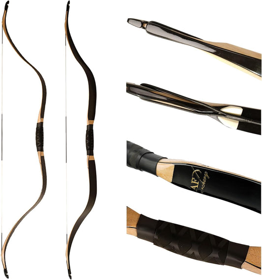 AF Archery Tatar Recurve Bow, 54" Traditional Laminated Horse Bow for Mounted Archery and Precision Shooting Longbow Left Right Hand