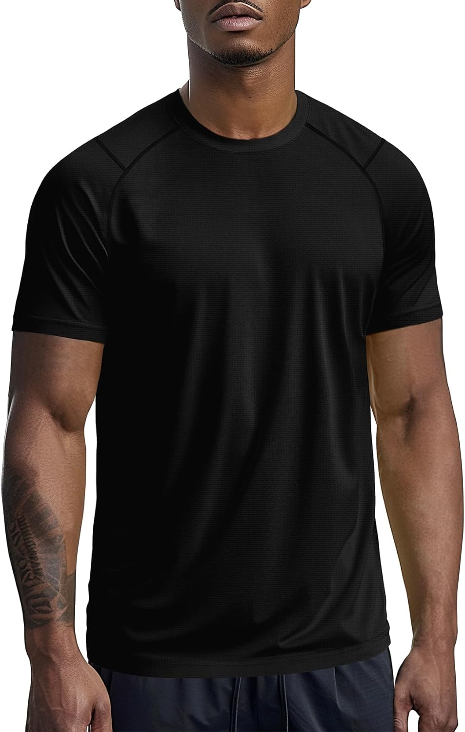 Zengjo Mens Athletic Shirts Short Sleeve Quick Dry Gym Workout Running Exercise T-Shirt Moisture Wikcing Sports Tee Top
