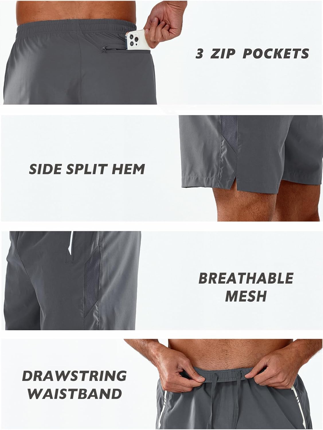 NORTHYARD Men's Running Athletic Shorts 5"/ 7"/ 9" Workout Gym Short Tennis Quick Dry Active Sport Hiking Basketball