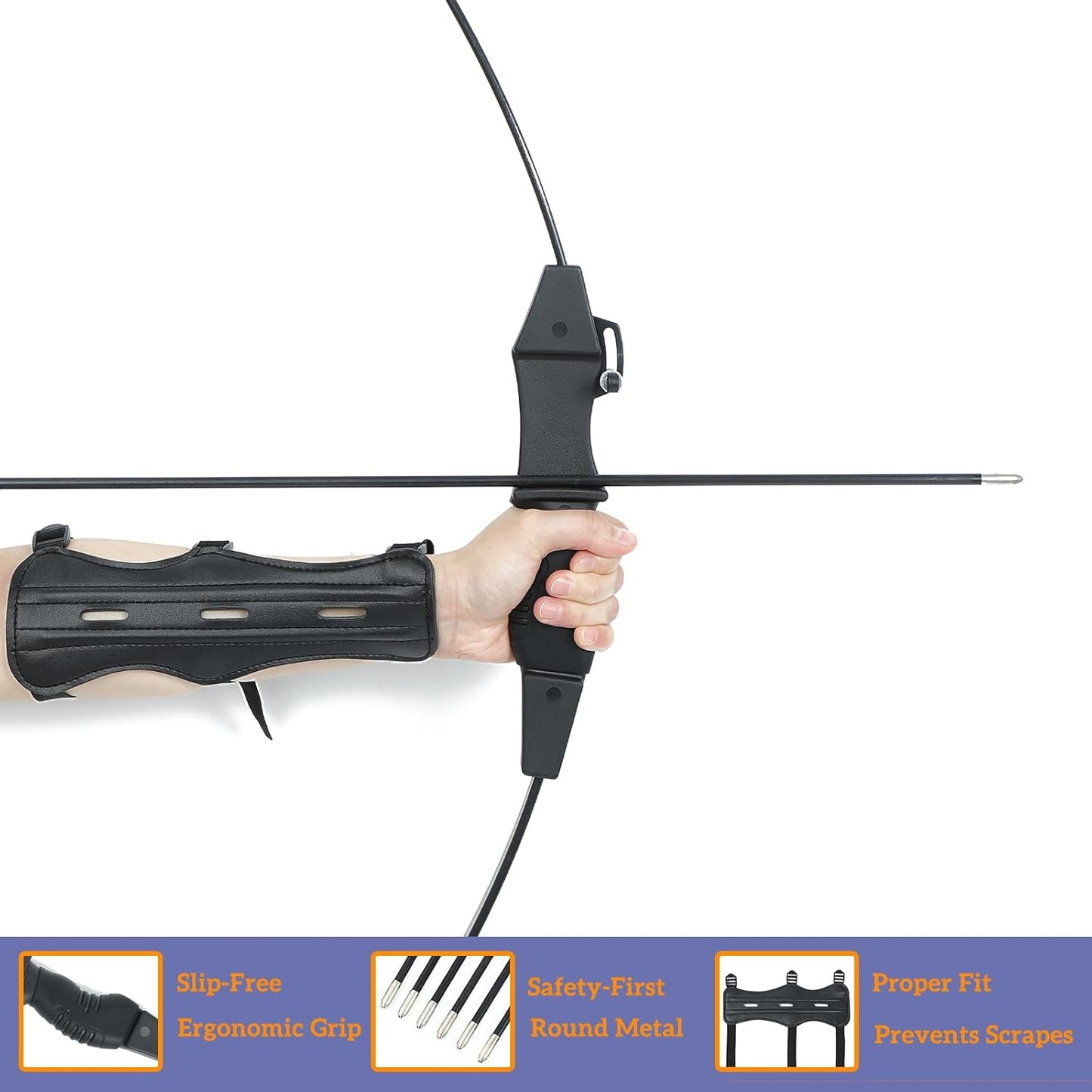40" Youth Bow and Arrow Set for Kids 8-12 & Teens - Ambidextrous Recurve Archery Gear with Safety Arrows - Toys for Ages 8-13, Backyard Games Gift for Beginner Archers