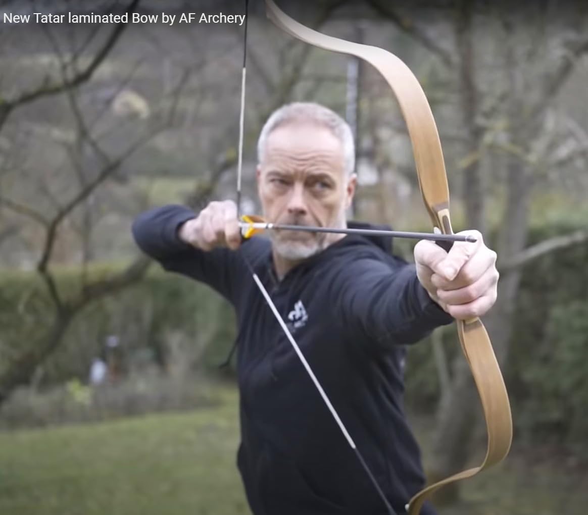 AF Archery Tatar Recurve Bow, 54" Traditional Laminated Horse Bow for Mounted Archery and Precision Shooting Longbow Left Right Hand