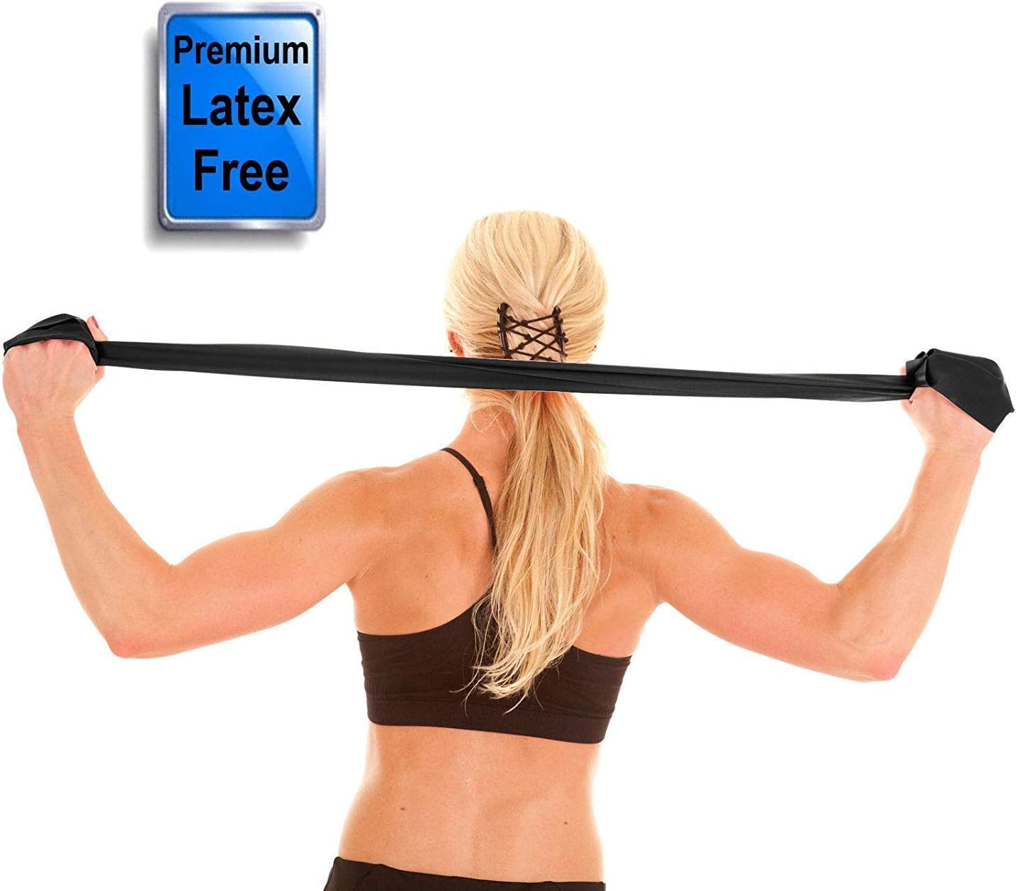 Resistance Band for Working Out - 8,16,24 Yard Resistance Bands Bulk Rolls - 10 Strengths in Light Medium and Heavy Exercise Bands - Latex Free Workout Bands Including iPhone App and e-Book