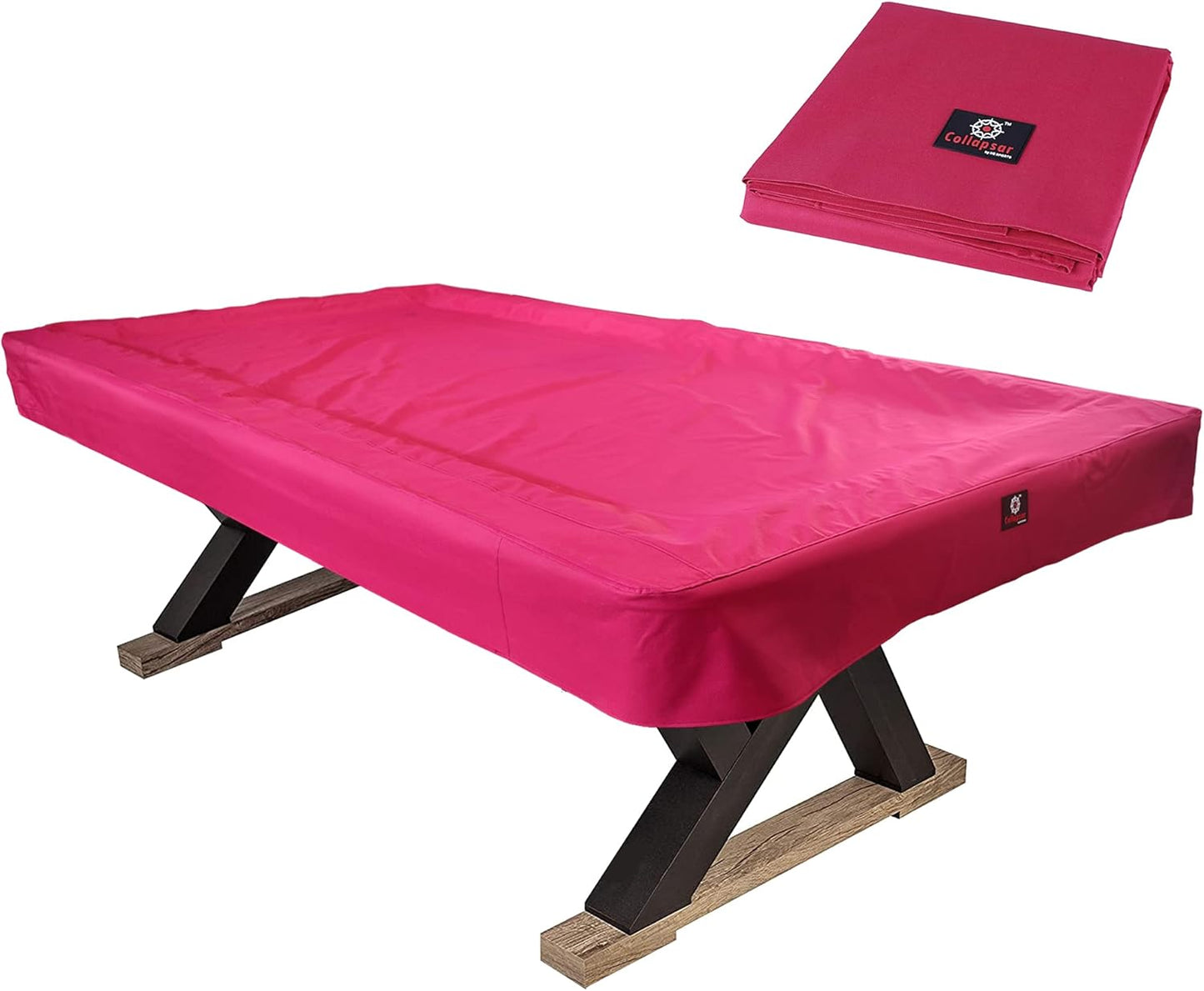 7/8/9FT Heavy Duty 600D Polyester Canvas Billiard Pool Table Cover(7 Colors Available) (Wine Red, 8-Foot)