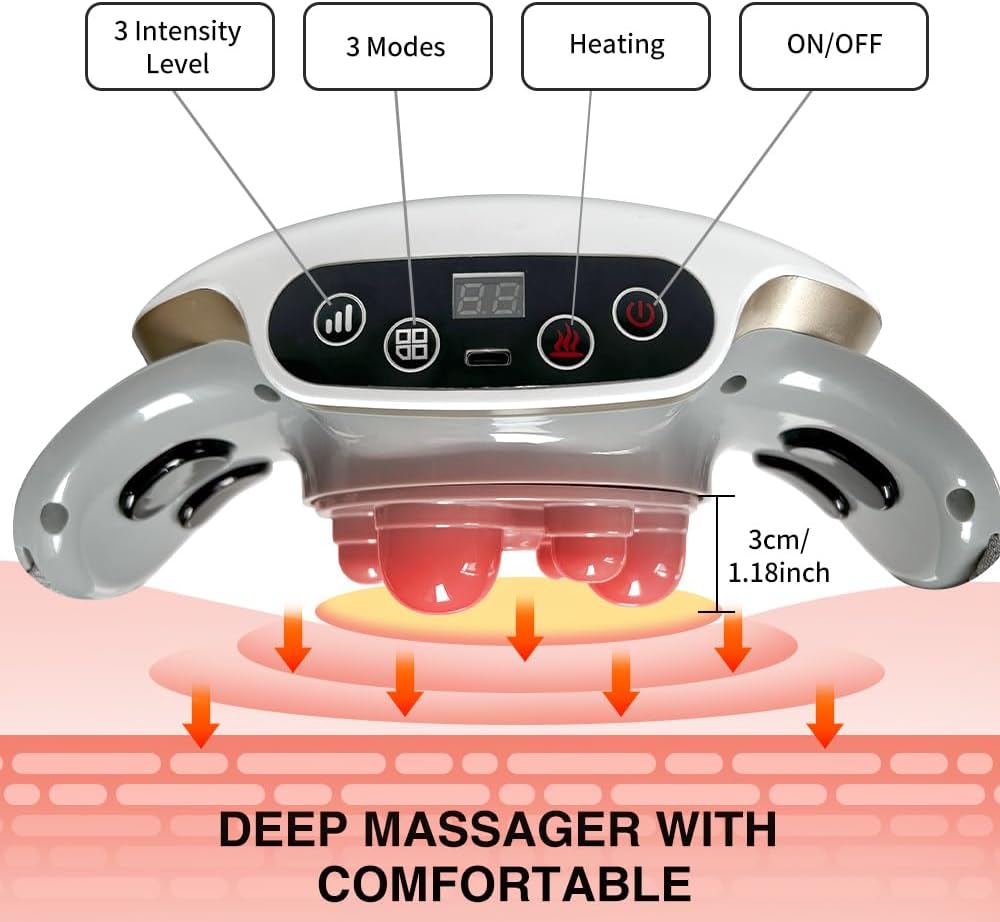 Abdominal Massager, Stomach Massage for Digestion, Stomach Relaxation, and Digestive Relief - Belly Cellulite Massager for Flattening Belly, Gas, Bloating, and Constipation