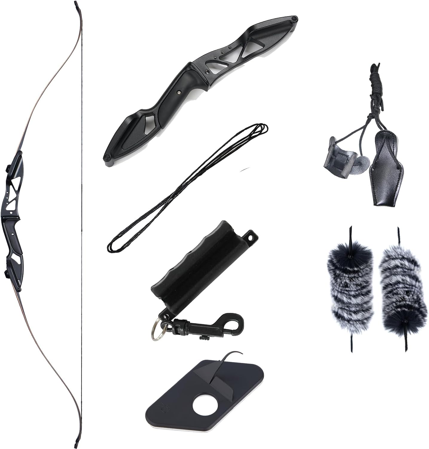 Recurve Bow Set, 56 Inch Takedown Recurve Bow with Metal Riser, 50lbs Draw Weight for Adult Outdoor Hunting & Archery Practice – Complete Accessories