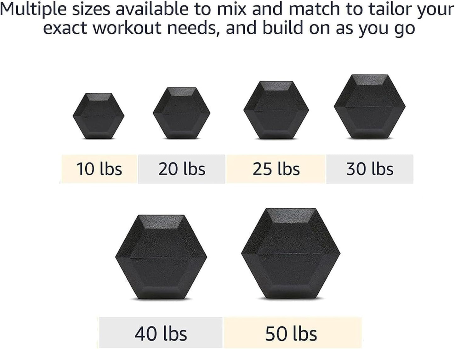 6-10 Pair Iron and Rubber Dumbbell Set 350/450 and 550 lbs 5-50 lbs Hand Free Weight for Strength Hex Coated Weights with Vertical Storage Rack Home Gym 5-50 lb - Black