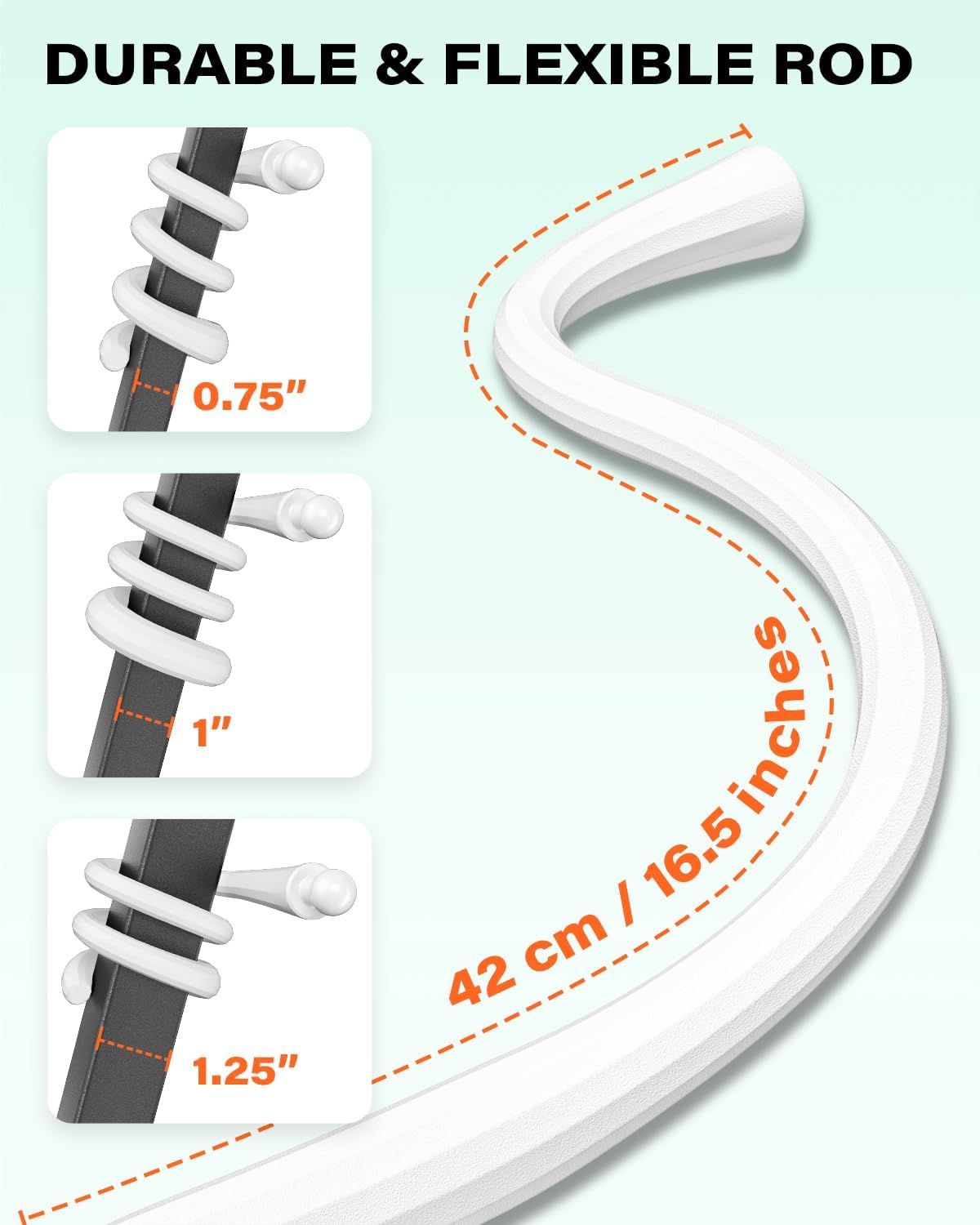 A2C Golf Cart Fan Rechargeable – 3-Speed, 360° Adjustable Gooseneck | 4000mAh Battery | Compatible with Golf Carts & Push/Pull Carts(White Version)