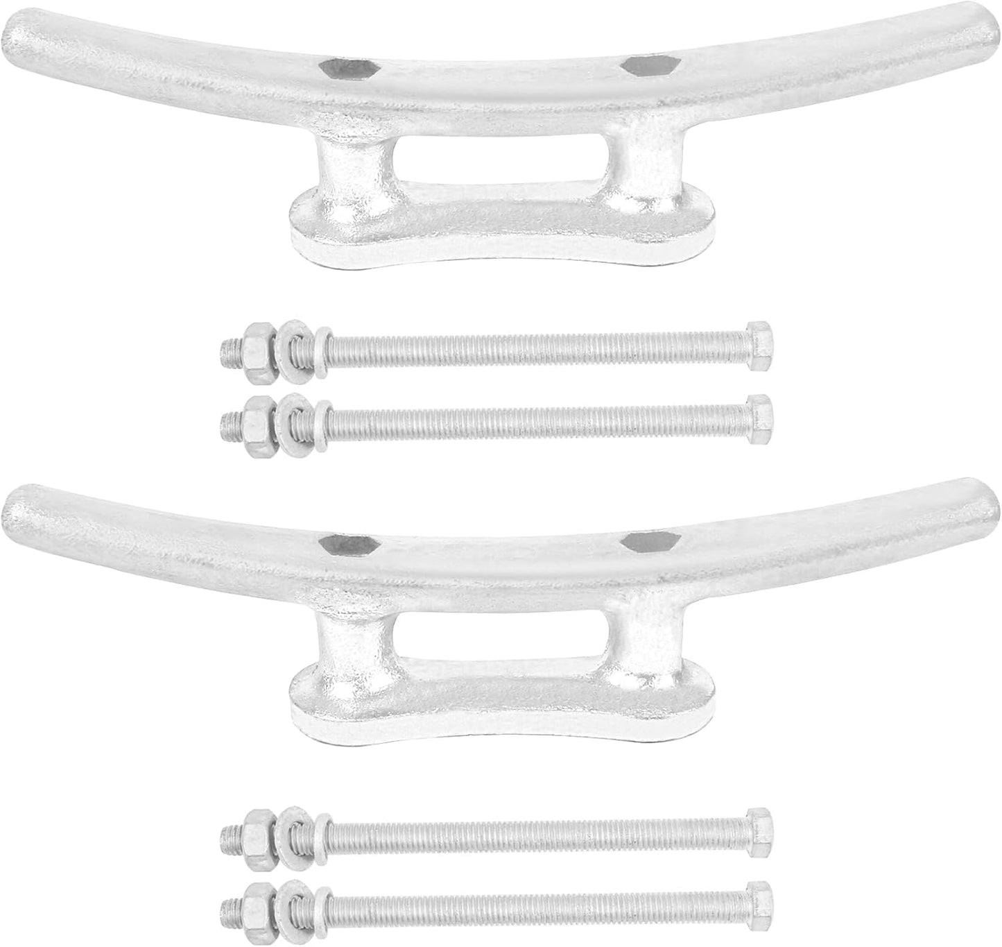 6/8/10/12/14 inch Dock Cleats With Bolts,Hot Dipped Galvanized Cast Iron Boat Cleats,Rope Cleat Boat Dock Cleats for Boat Docks,Decks,Piers for Tying up Boats,Marine Decor(1,2,4,5,6,8,10,12 Pack)