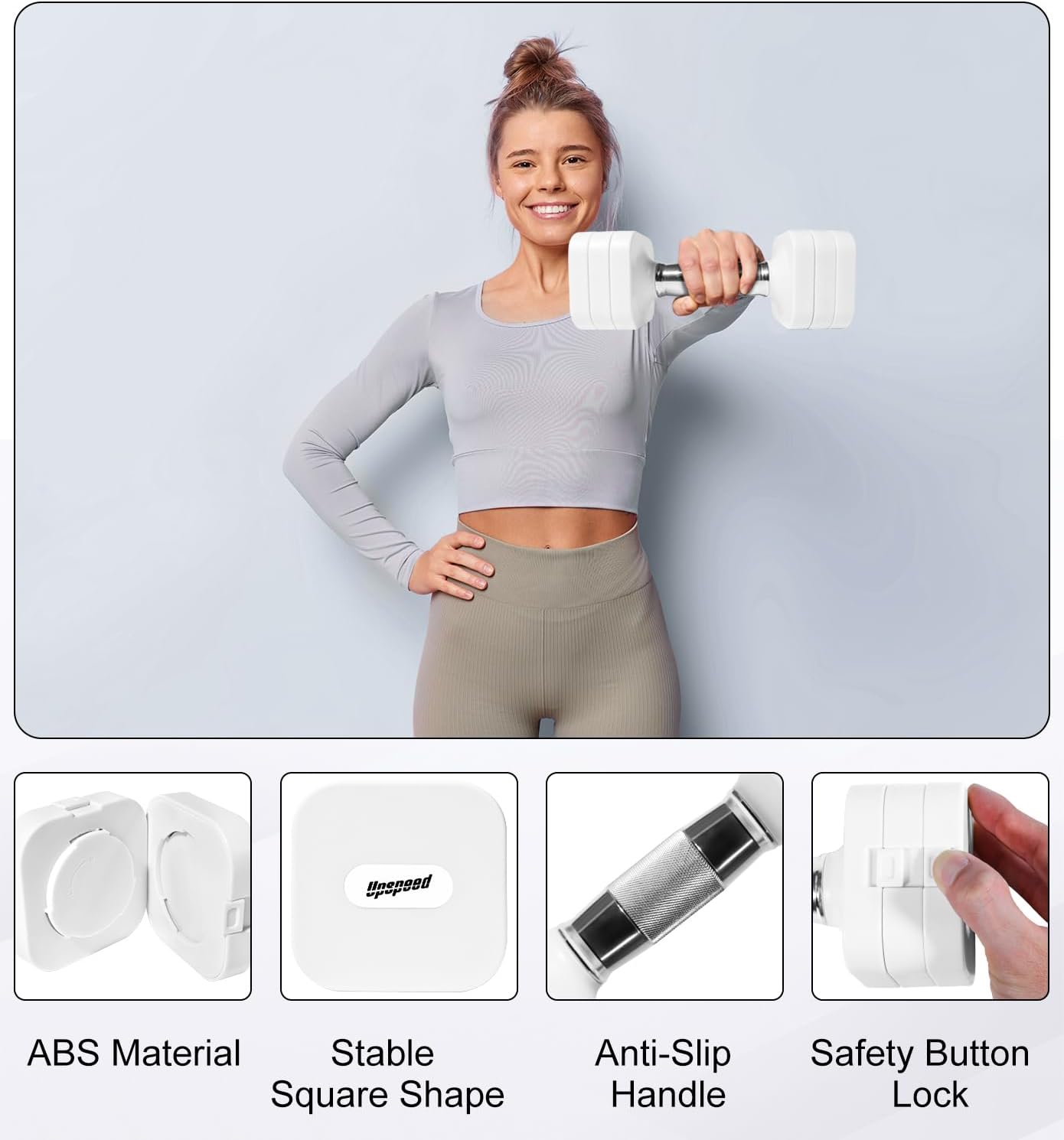 15LB 20LB 50LB Adjustable Dumbbell Set Free Weights Dumbbells Set for Women Men Hand Weights Sets Adjust Dumbbell Weight Sets for Home Gym Exercise Workout Strength Training Equipments