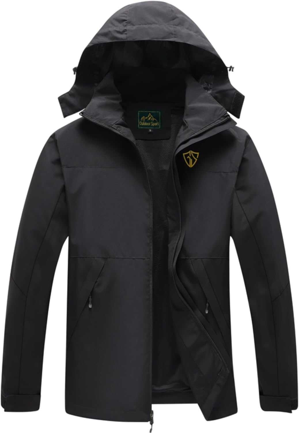 GIISAM Rain Jacket for Men, Mens Waterproof Raincoat Lightweight Rain Jackets Outdoor Rain Coat Windbreaker with Hood