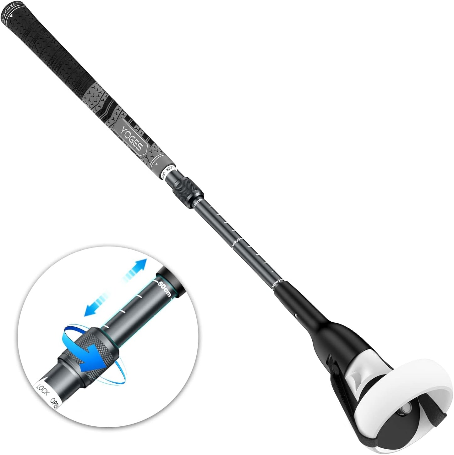 Adjustable Length VR Golf Club Handle Compatible for Oculus-Quest 2-Accessories, Virtual Reality Baseball Controller Attachment, Simulator Real Golf Game Bat Adapter for Golf+, Walkabout Mini Golf