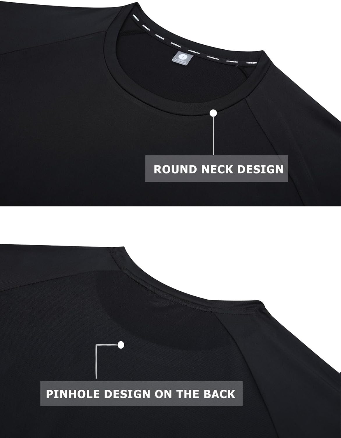 Moisture Wicking Quick Dry Soft Pickleball Workout Hiking Camping Running Shirts for Men Outdoor Sports