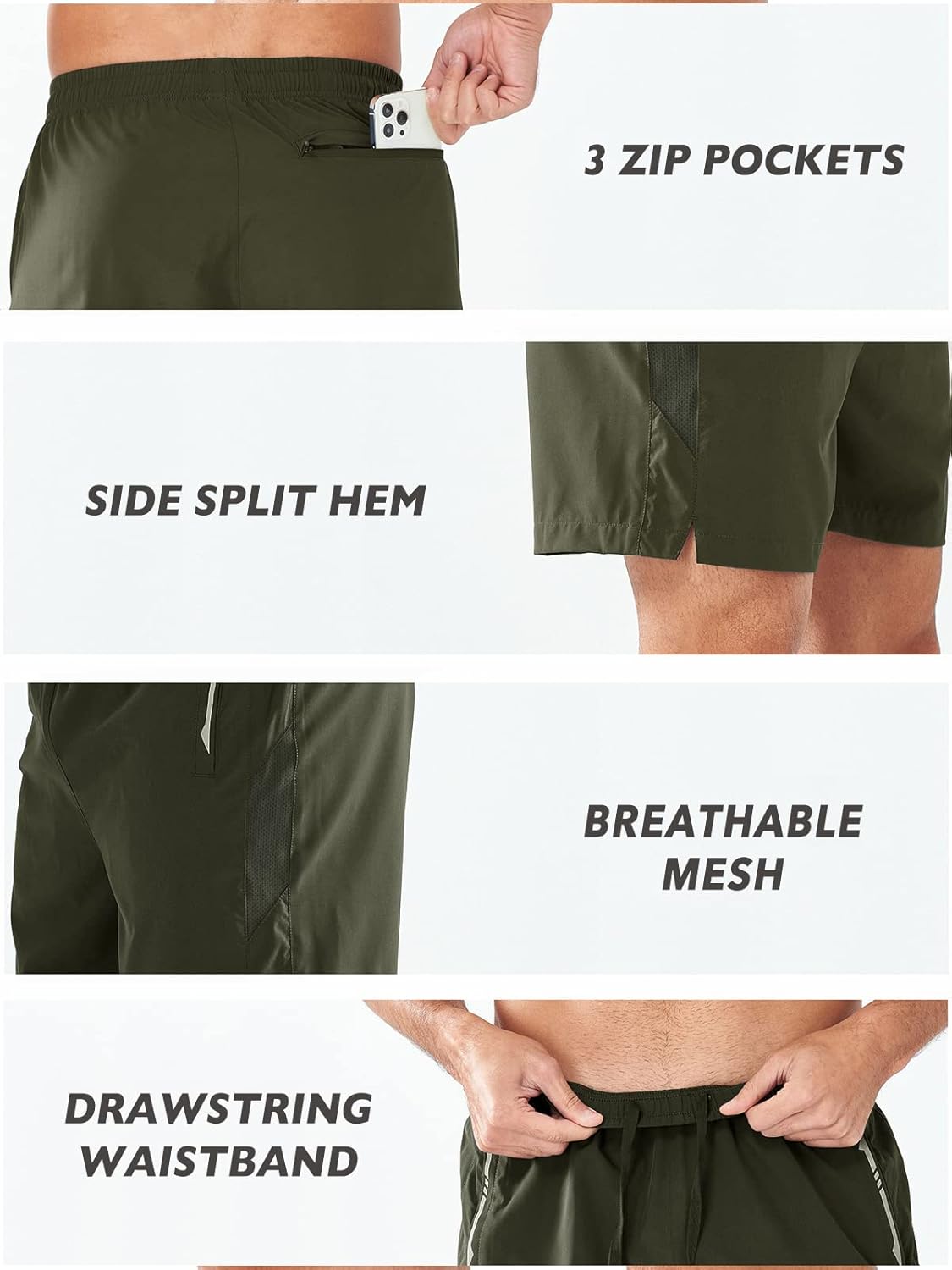 NORTHYARD Men's Running Athletic Shorts 5"/ 7"/ 9" Workout Gym Short Tennis Quick Dry Active Sport Hiking Basketball