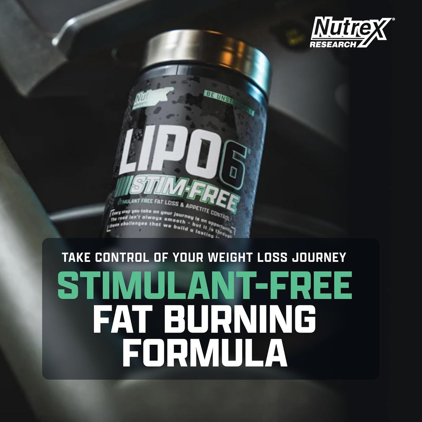 Nutrex Research LIPO SIX Stim-Free Metabolism & Appetite Support Supplement – Reduce Hunger | Non-Stimulant Weight Management Supplement for Women and Men – 60 Servings