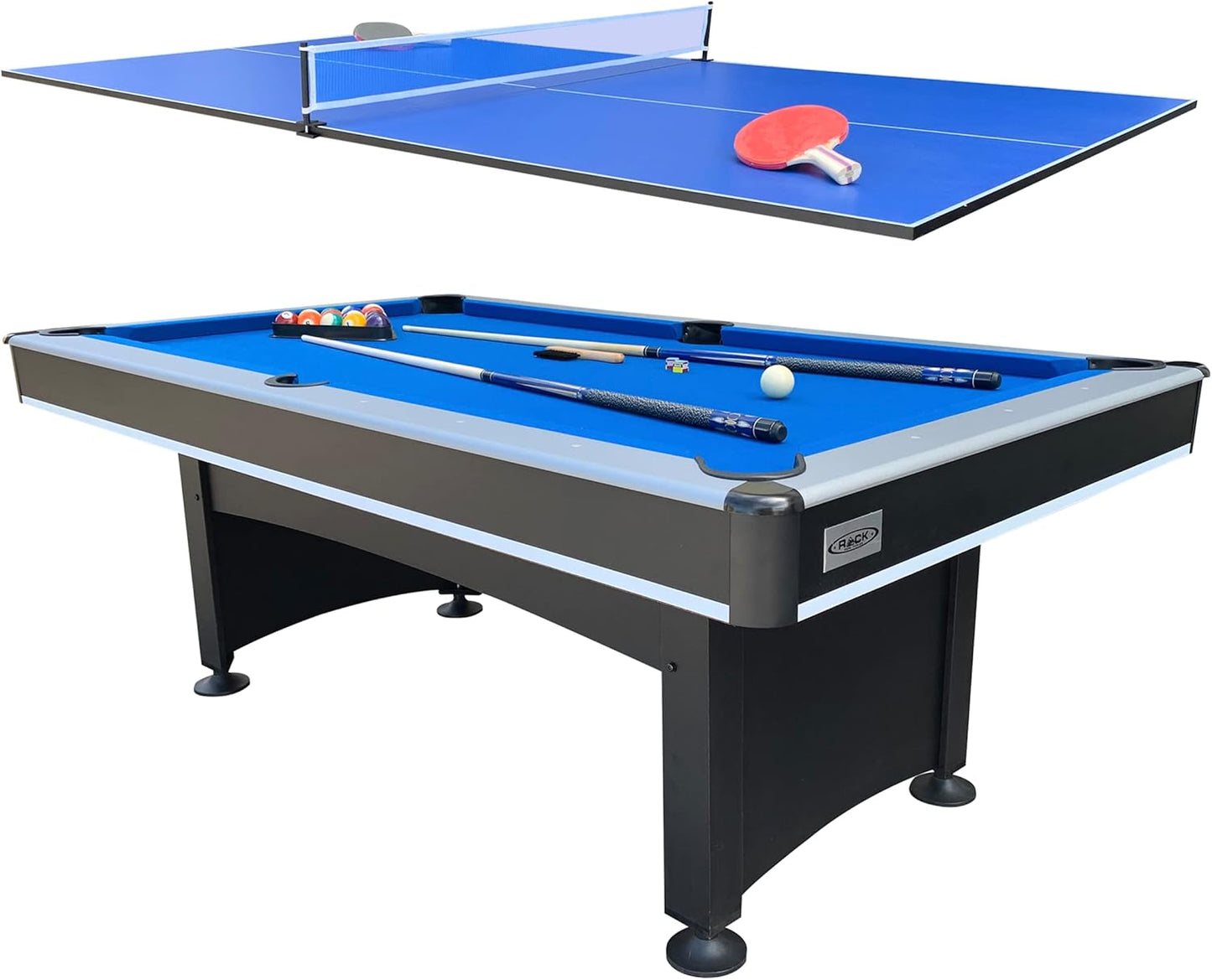 RACK Scorpius 7-Foot Multi Game Billiard/Pool with Table Tennis - The Ultimate Entertainment for Friends and Family!