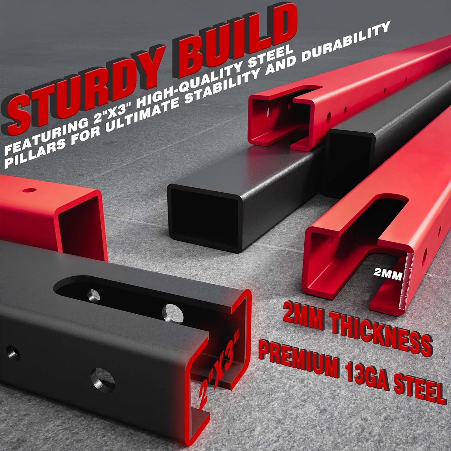 RitFit Buffalo Smith Machine, Power cage with LAT-Pull Down System & Cable Crossover System, All-in-One Squat Rack for Home Gym, Power Rack