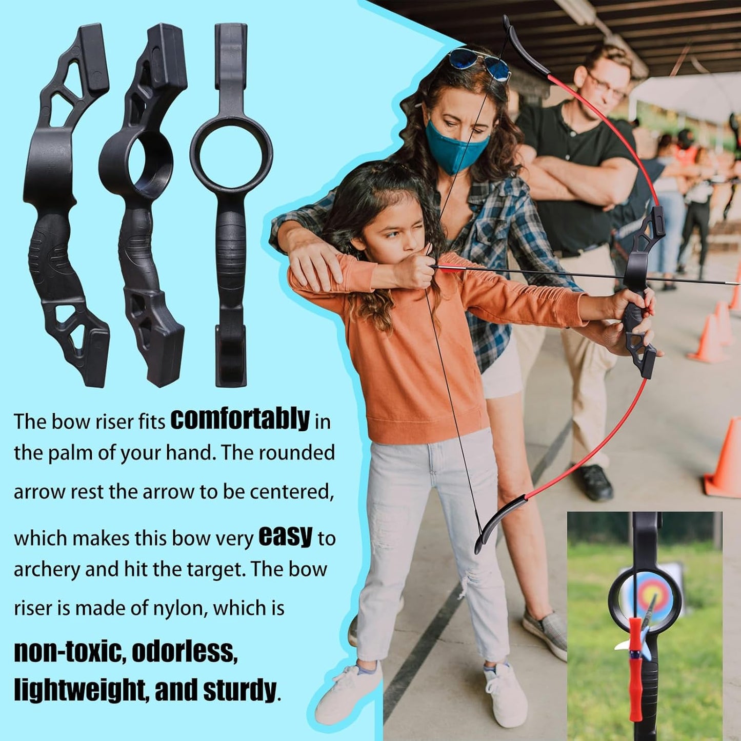 45" Youth Archery Bow and Arrows Sets for Teen 12+Years Gift Toy, Recurve Bow for Beginner Outdoor Sports for Backyard Games & Training, 6-Piece Take-Down Bow Kit