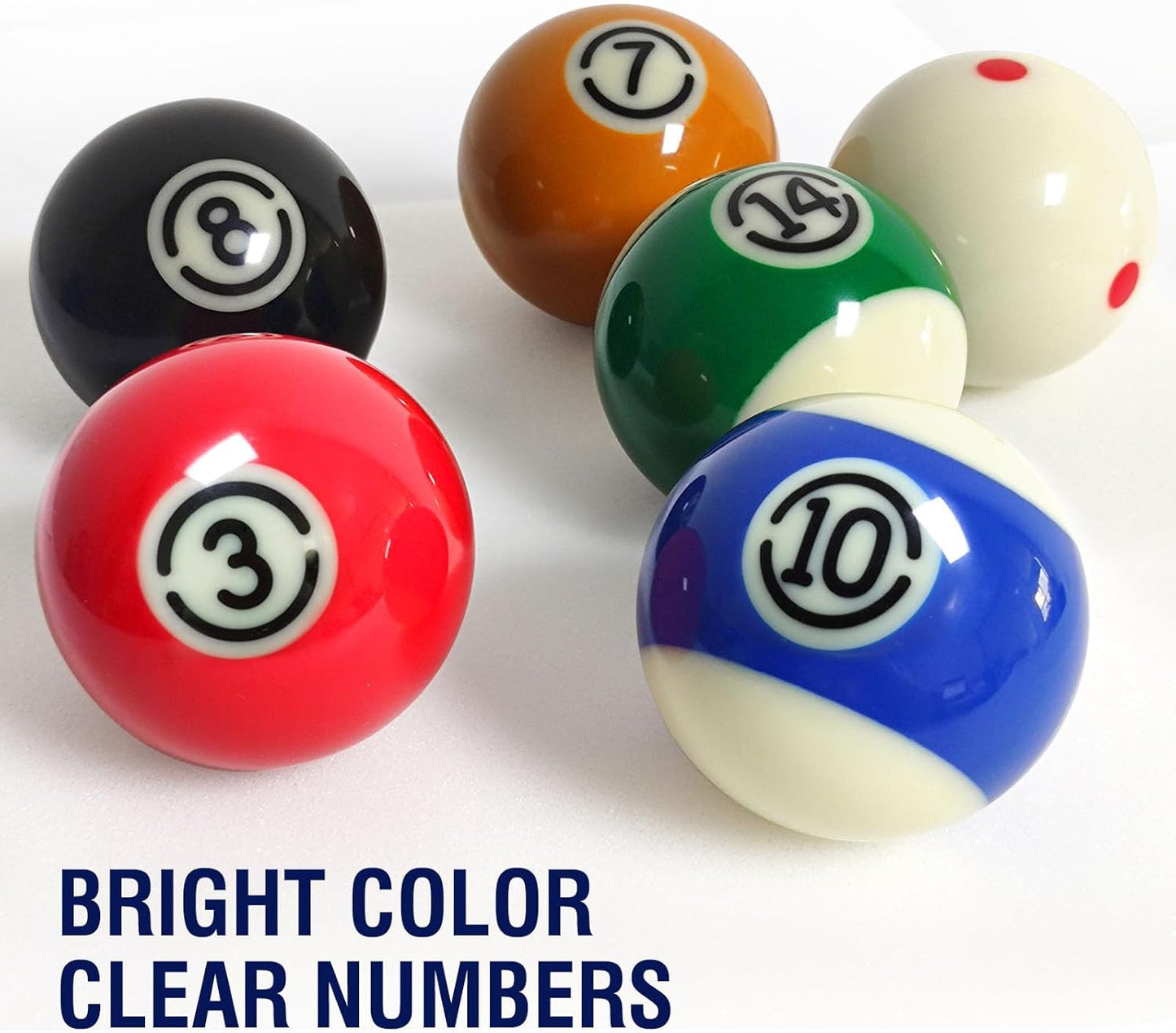2-1/4" Pool Balls Billiard Set - 16 Resin Balls, Regulation Size & Weight, Complete Billiard Table Balls Set for Replacement, Pool Table Accessories & Billiards Pool Accessories