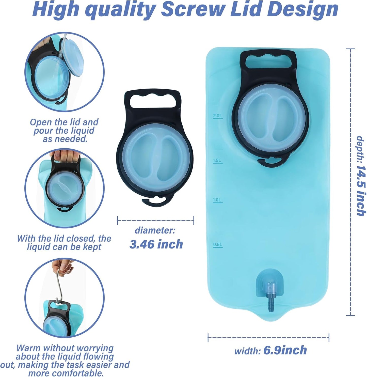 TopQuaFocus Douche Bag kit Home Coffee Enemas with 6.5FT Silicone Tube Portable Enema Bag for Men Women Colon Cleansing Flushing for Colonic Cleanse